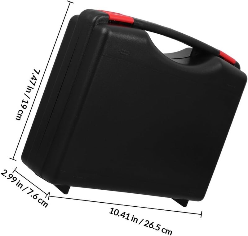 LABRIMP Portable Mini Plastic Toolbox Impact-resistant Lightweight Tool Storage Organizer with Handle for Crafts Hobby and Household Use, Compact Multifunctional Tool Chest 265x190x76mm - Image 2