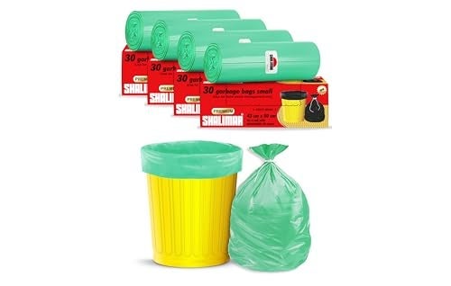 Shalimar Premium OXO Biodegradable Garbage Bag with Tie, 120 Bags, 43x50 cm, Green, Heavy Duty Leak Proof Lavender Scented Trash Bags for Home and Office Use - Image 2