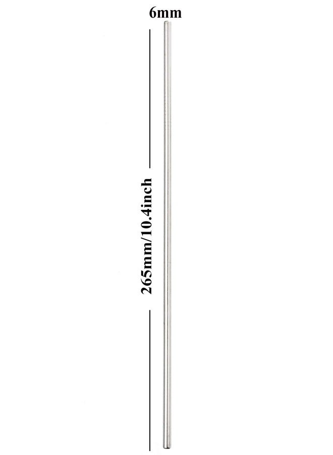 Sunwinc 50-Pack Stainless Steel Straws,Reusable Metal Straws in Bulk Super Long 10.5 Inch All Straight Drinking Straws for 30oz/20oz Tumblers Yeti Cups Travel Mugs(All straight 50pcs -10.5" Silver) - Image 2