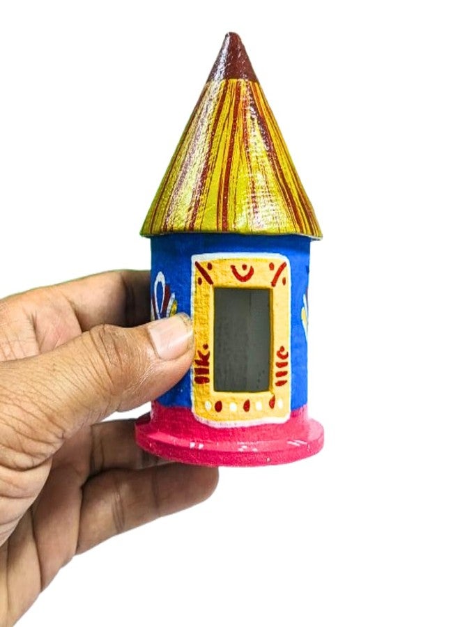 Simple Days Doll House Hand Painted Paper Mache Village Hut for Arts and Crafts - Multycolour - Image 2