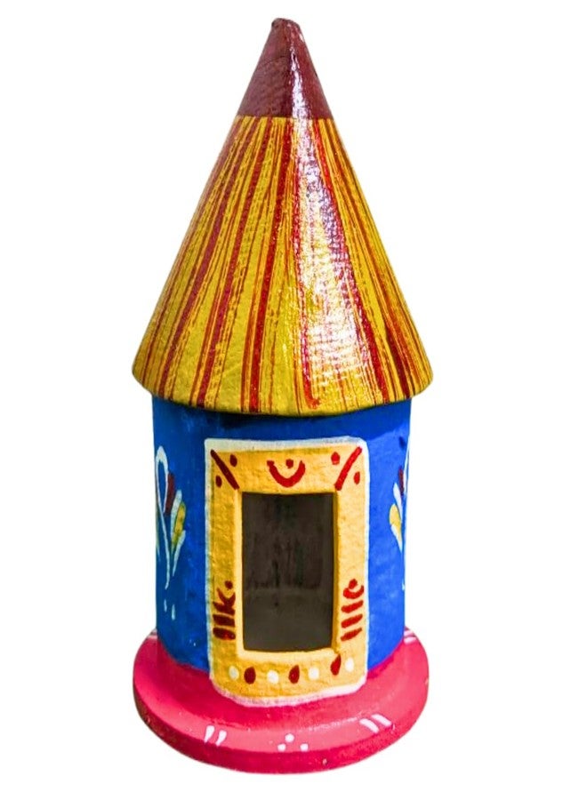 Simple Days Doll House Hand Painted Paper Mache Village Hut for Arts and Crafts - Multycolour - Image 1