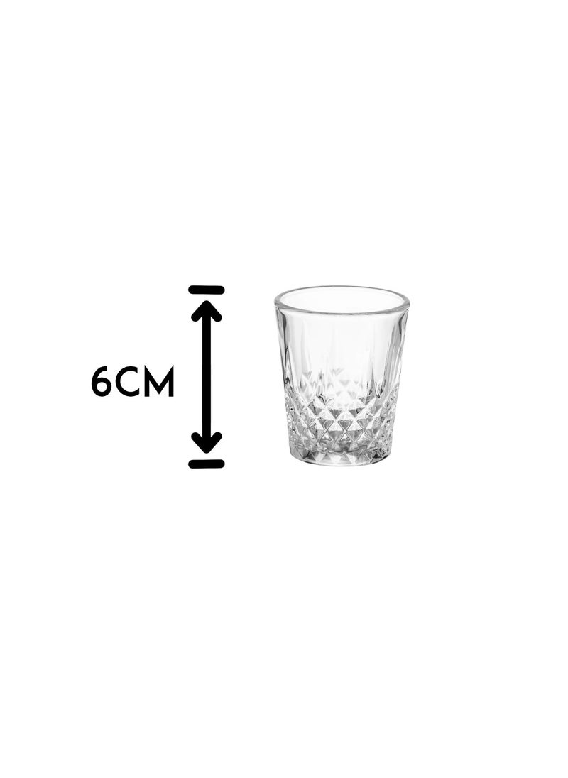 Dania A set of 12 clear glass cups for reception, serving and all uses  - Image 3