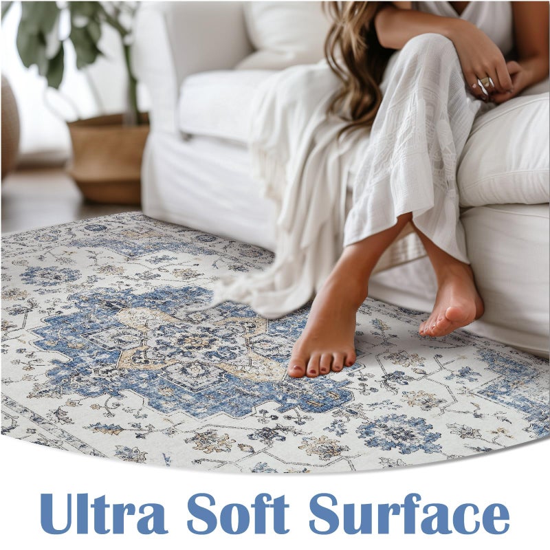 jinchan Jinchan Runner Rug 2x6 Vintage Hallway Runner Rug Boho قابلة للغسل سجادة الأزهار ميدالية المطبخ المطبخ RETRO ROTRO  - Image 1