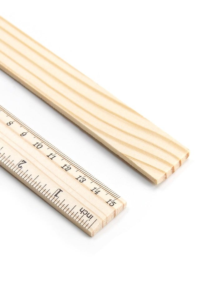 Utoolmart 2 Pcs Wooden Straight Ruler, 15cm / 6-inch Double-Sided Scale Ruler, Measuring Tool for Engineering Office Architect and Drawing - Image 3