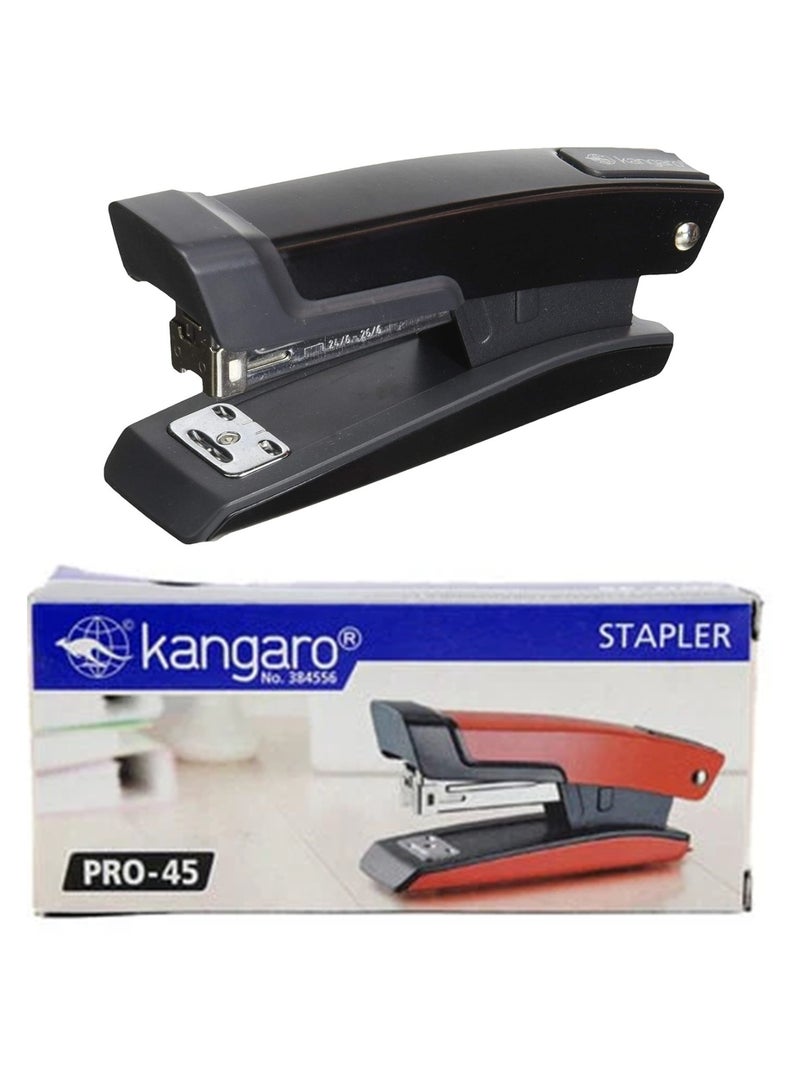 Kangaro 1-Piece Pro-45 Desktop Metal Stapler With 30 Sheet Capacity Black  - Image 1