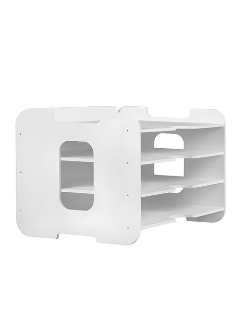 4 Layers Desk File Tray, Premium Magazine File Holder with Strong Load-Bearing Capacity for Papers, Files, and Documents