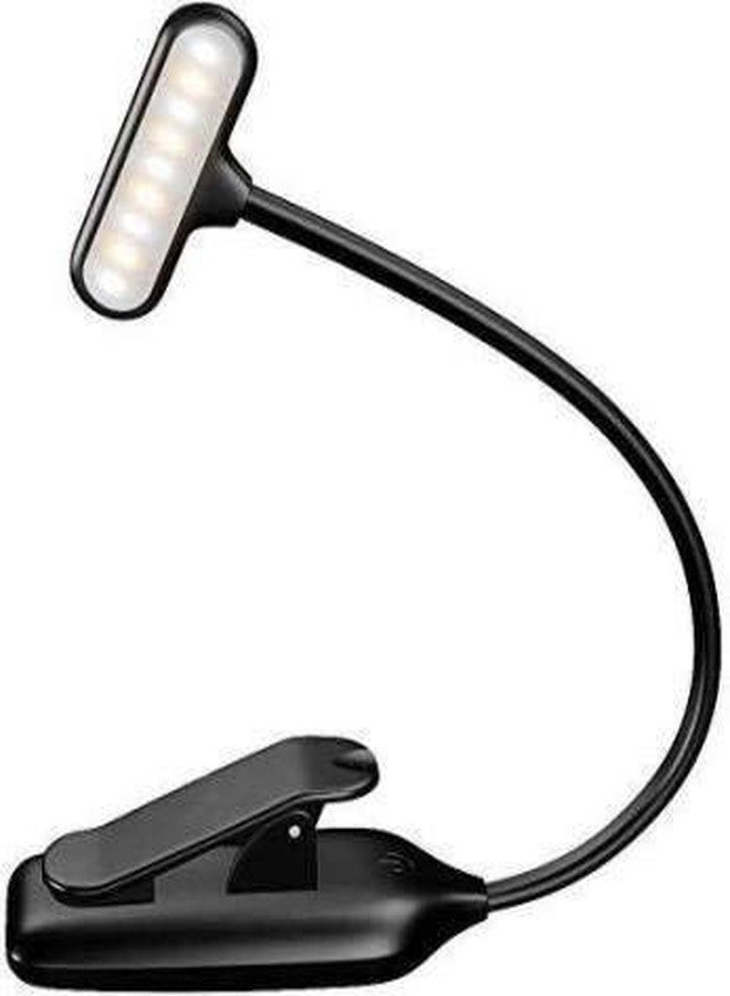 bosig Adjustable Sturdy Lightweight Eye-Care LED Lights Clip On Book Reading Night Lamp with Flexible Arm for Bookworms and Kids (Multicolour) - Image 1