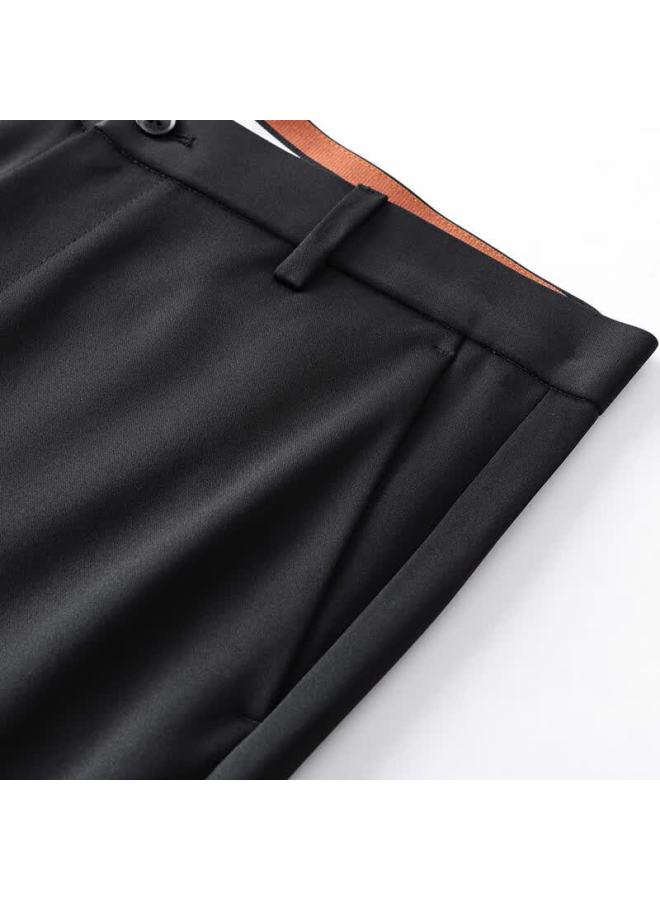 Tucano Men's Casual Pants Autumn Winter Thick Warm Comfortable Classic Business Dress Trousers Navy Blue 35 - Image 1