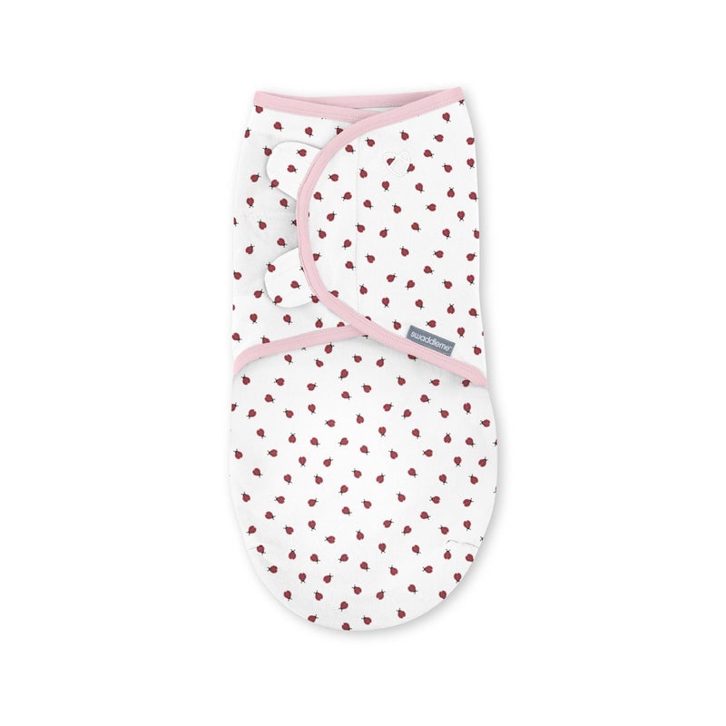 SwaddleMe by Ingenuity Original Swaddle, 100% Cotton, Improves Sleep & Calms Startle Reflex, 0-3 Months, 1.0 TOG, 3-Pack, Baby Swaddle Blanket - Lady Bug Picnic - Image 3