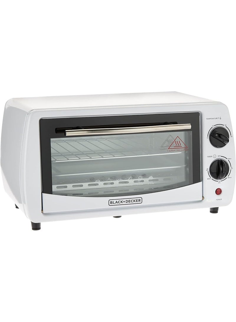 BLACK&DECKER 800W 9L Toaster Oven, 90-230° Temp Setting Double Grill With Convection, Double Glass Door For Safety With Multiple Accessories, For Toasting/Baking/Broiling  - Image 1