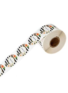 Wownect Flower Design Thankyou Sticker Round [1inch][500 Stickers] Labels For Envelope Seals Packing Seals cards Gift Boxes Shopping Bags Bouquets Cardboard Decoration  - Image 5