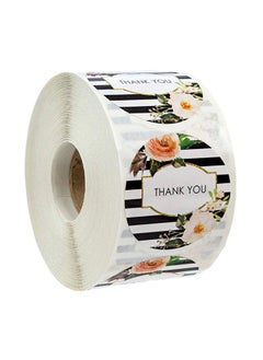 Wownect Flower Design Thankyou Sticker Round [1inch][500 Stickers] Labels For Envelope Seals Packing Seals cards Gift Boxes Shopping Bags Bouquets Cardboard Decoration  - Image 2