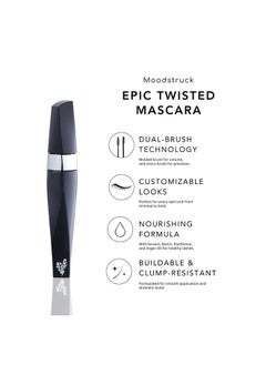 Younique Younique MOODSTRUCK EPIC Twisted Mascara | Dual Wand | Volume, Length & Curl | Infused with Keratin, Biotin, and Argan Oil | Long Lasting and Voluminous Mascara | Dramatic Lash Makeup  - Image 2