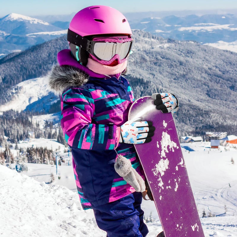 coclothy Winter Ski Gloves for Kids, Warmest Waterproof and Breathable Snow Gloves for Cold Weather, Touchscreen Snowboard Glove for Boys & Girls - Image 2