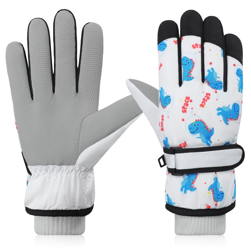 coclothy Winter Ski Gloves for Kids, Warmest Waterproof and Breathable Snow Gloves for Cold Weather, Touchscreen Snowboard Glove for Boys & Girls - Image 1