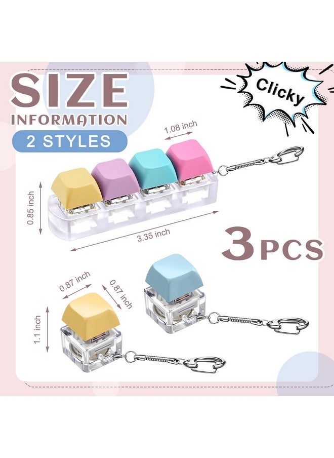 Taiyin Taiyin Decompression Toys Keyboard Clicker Toy Keyboard Cube Toy Mechanical Key Toy Keyboard Button for Adult Gifts to Relief Pass Time  - Image 2