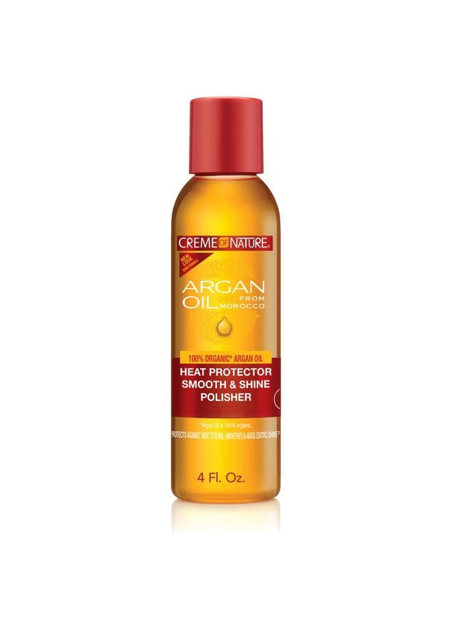 Creme of Nature , Argan Oil for Hair, Smooth & Shine Hair Polisher, Argan Oil of Morocco for Anti Frizz Control, 4 Fl Oz - Image 1