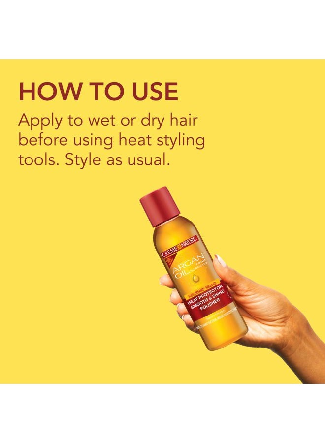 Creme of Nature , Argan Oil for Hair, Smooth & Shine Hair Polisher, Argan Oil of Morocco for Anti Frizz Control, 4 Fl Oz - Image 5