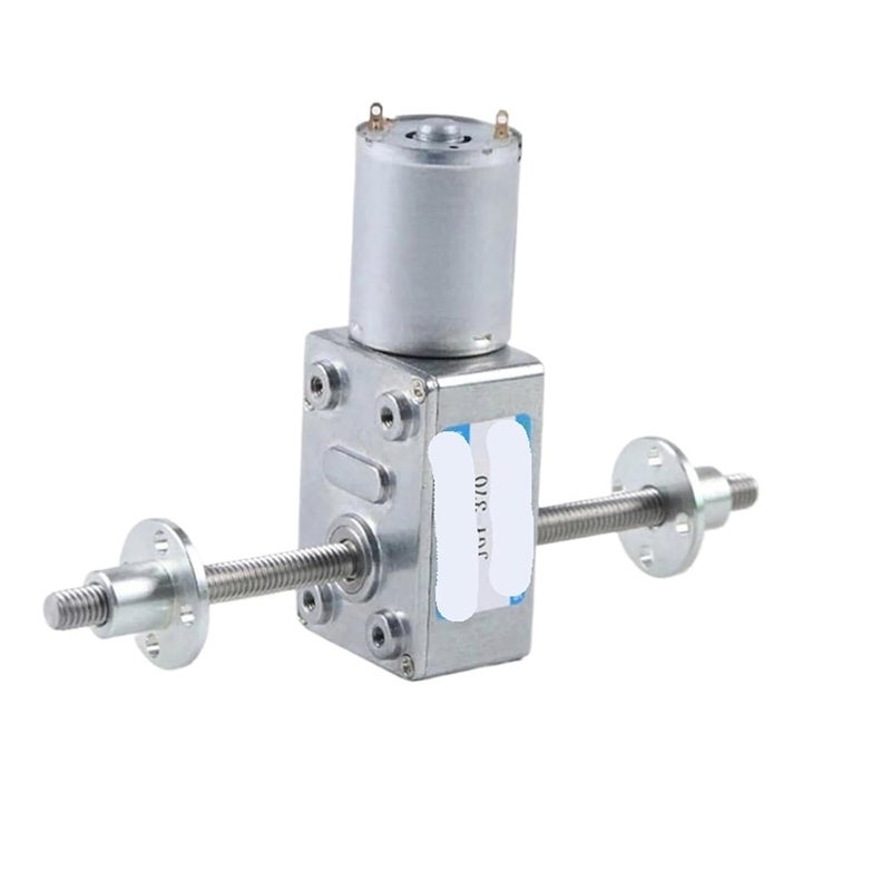 JGY370 M6 DC Motor Reducer Mini Worm 6V Double Shaft Adjustable Speed Home Appliances Smart(30RPM-6V Motor and Bracket) - Image 1