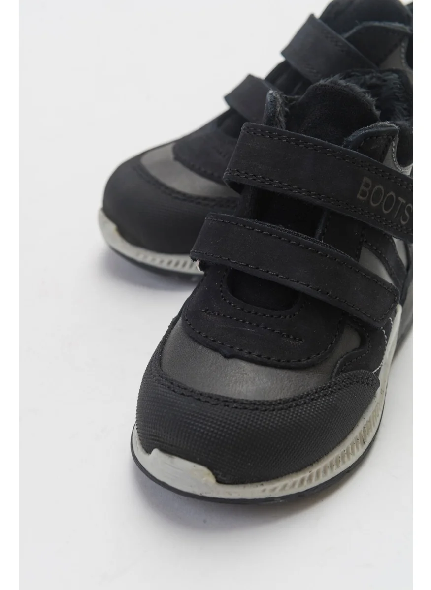 ام ان بي سي Boy Black Genuine Leather Kids Boots