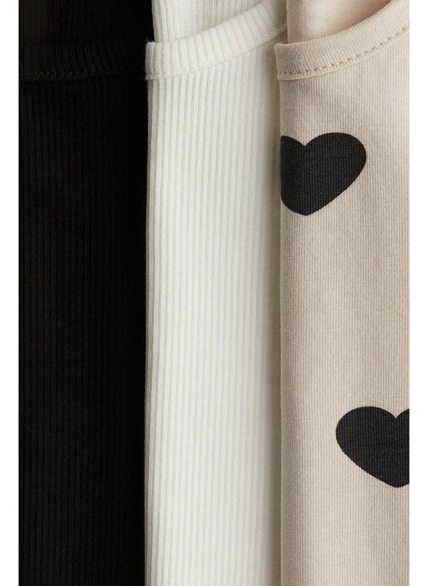 H&M 3-Pack Ribbed Vest Tops