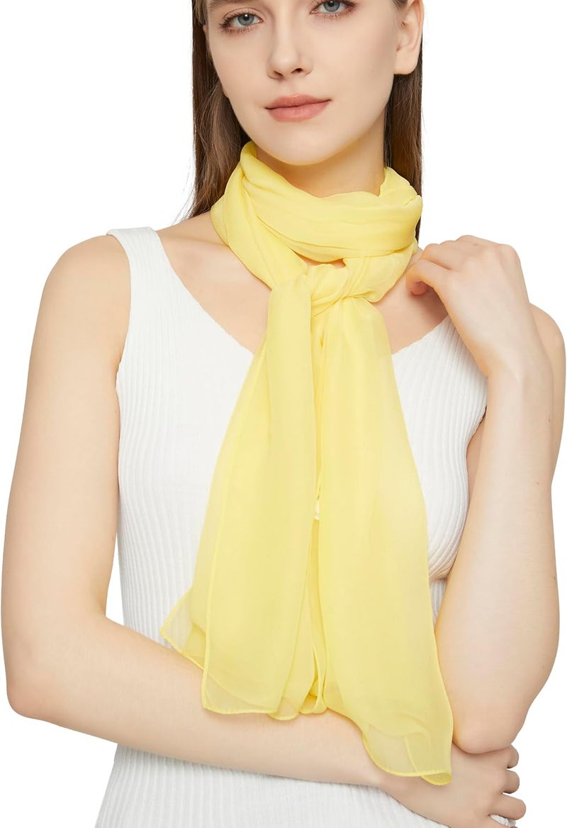 PANTONIGHT Long Chiffon Sheer Scarf For womens - Image 1