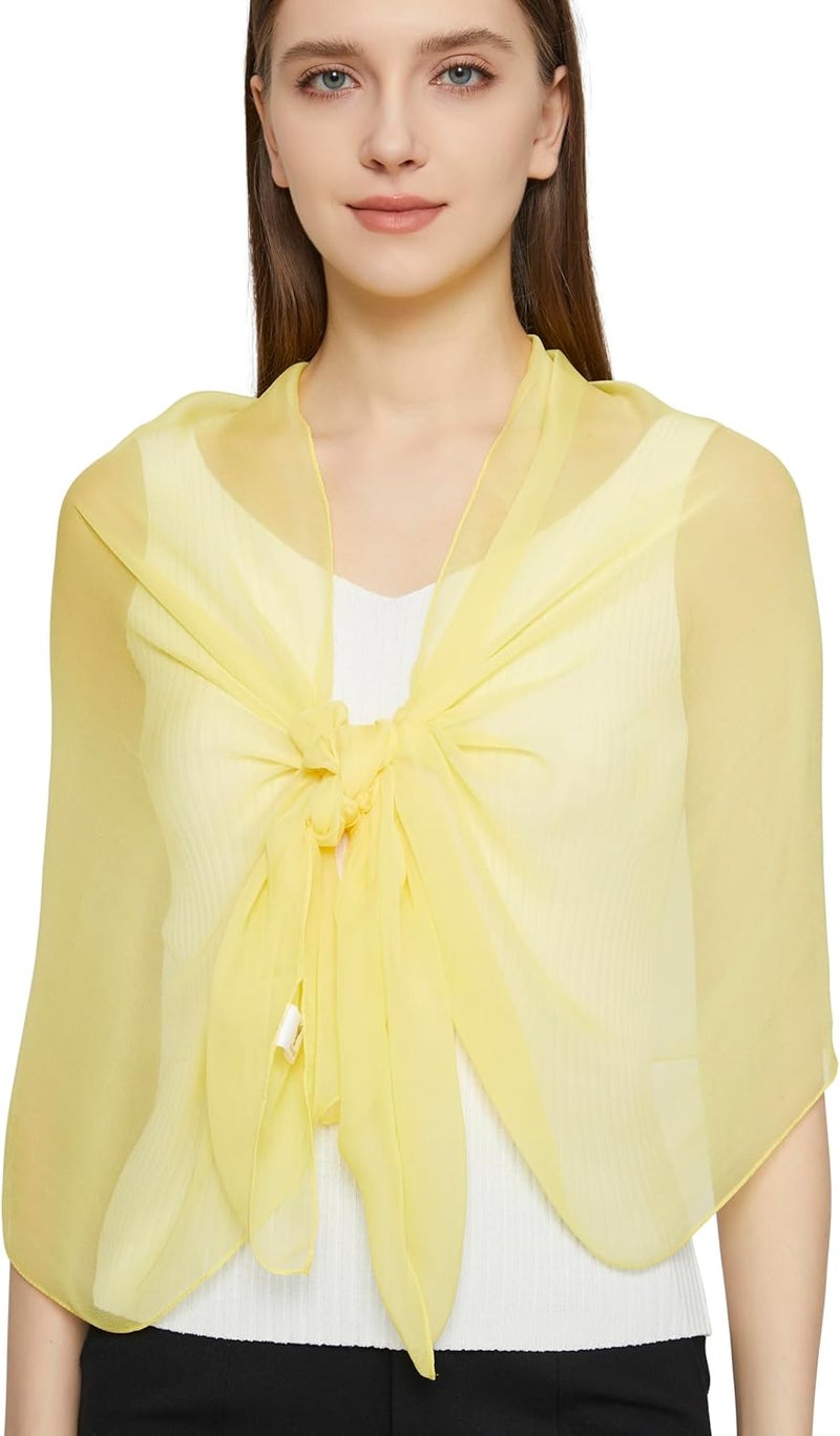 PANTONIGHT Long Chiffon Sheer Scarf For womens - Image 2