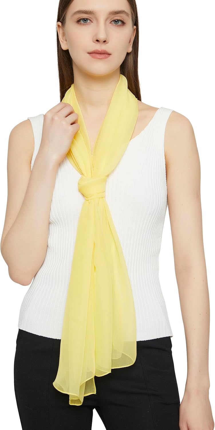 PANTONIGHT Long Chiffon Sheer Scarf For womens - Image 3