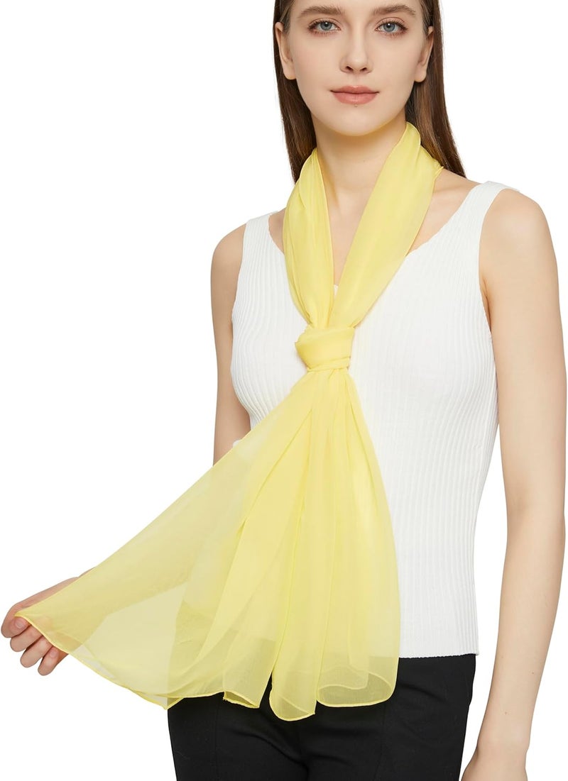 PANTONIGHT Long Chiffon Sheer Scarf For womens - Image 4
