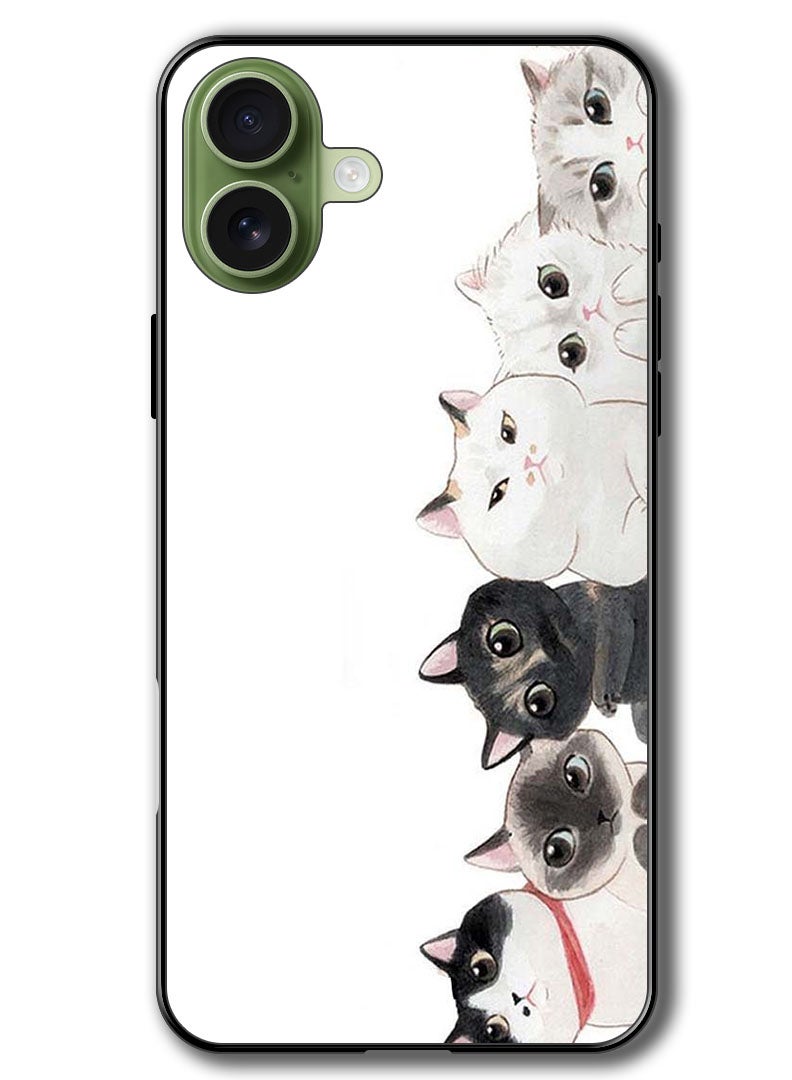 Theodor Case Compatible with Apple iPhone 17 6.3 Inch Protection Shockproof Bumper Cover Cute Cats - Image 1
