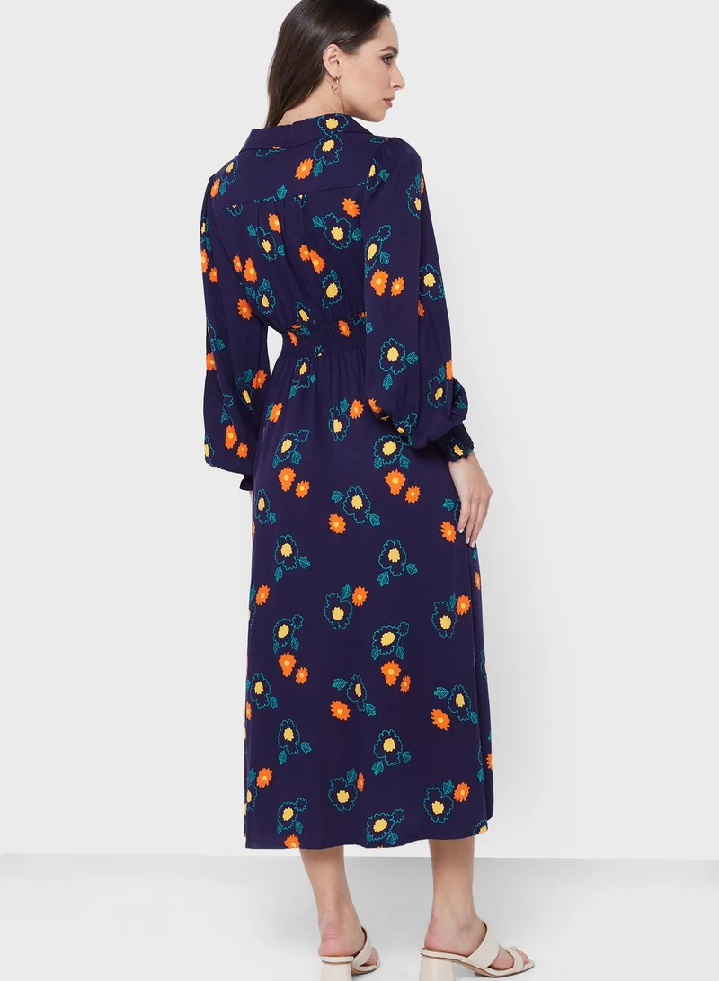 Louche Floral Print Pocket Detail Dress