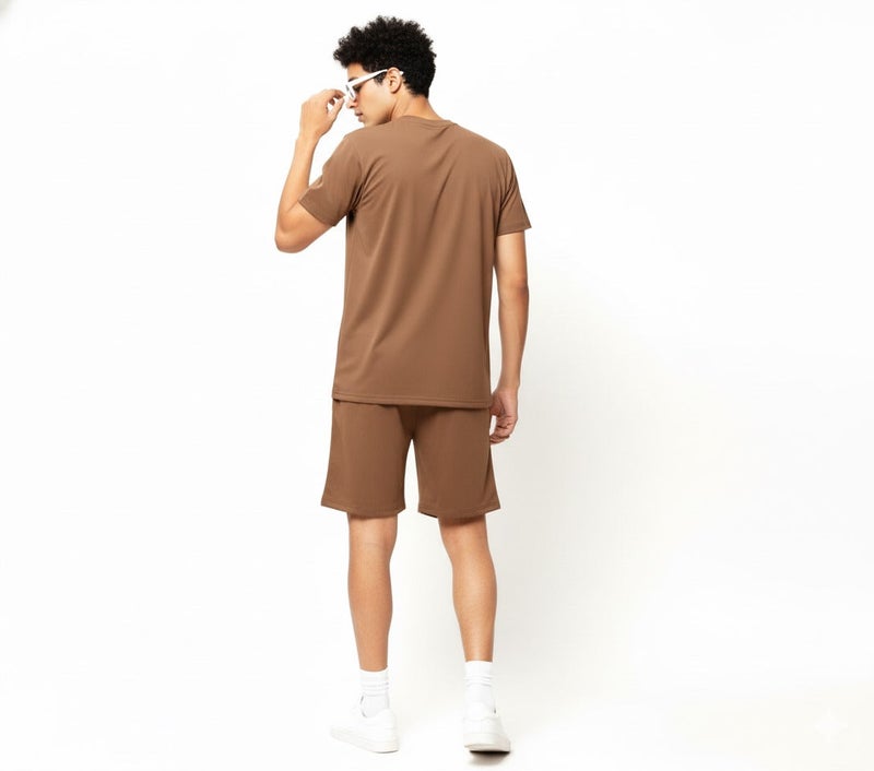 طقم تي شيرت قطن أساسي للرجال بأكمام قصيرة ورقبة دائرية - Image 2