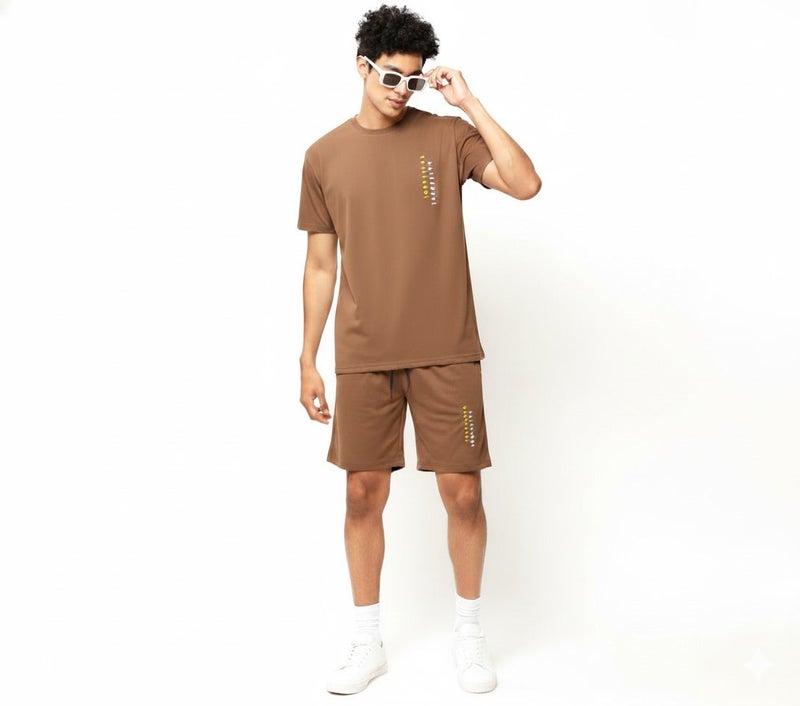 طقم تي شيرت قطن أساسي للرجال بأكمام قصيرة ورقبة دائرية - Image 1