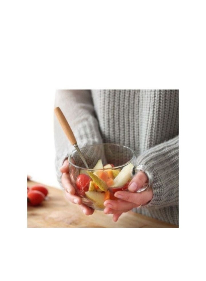 general clear glass serving bowl for snacks, desserts, cookies, and fruit; an elegant transparent tray for table setting and entertaining guests. - Image 4
