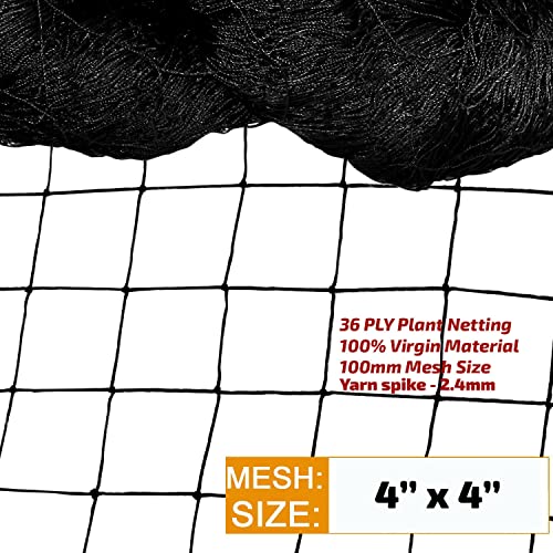 WNE Jaliwale Plant Climbing net & Creeper Net & Plant Trellis Net Plant Support Net Black Color for Agriculture and Gardening Net - 6Feet x 6Feet - Image 3