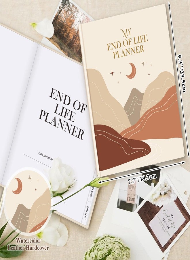 Lanpn End of Life Planner Death Organizer with Tabs, Final Wishes & Financial Estate Planning Journal, When I Die Journal for Senior, Before Death Life and Care Plan Book, Leather Hardcover - Image 2