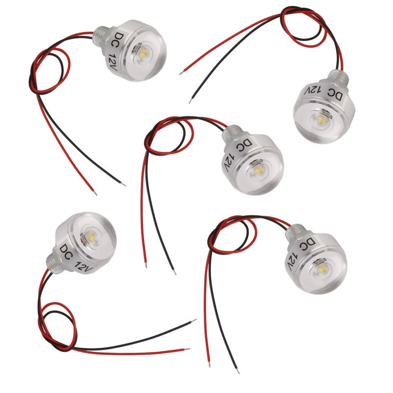 مصباح جوفي أرضي LED بتوتر DC 12V و1 واط عالي الكفاءة الطاقوية - ضوء محدد صغير مع زاوية شعاع 30 درجة ومصباح مدفوع لزينة المناظر الطبيعية والدرجات والخزائن - Image 5