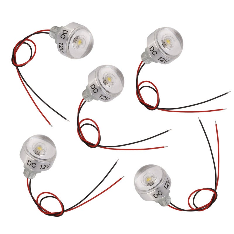 مصباح جوفي أرضي LED بتوتر DC 12V و1 واط عالي الكفاءة الطاقوية - ضوء محدد صغير مع زاوية شعاع 30 درجة ومصباح مدفوع لزينة المناظر الطبيعية والدرجات والخزائن - Image 2