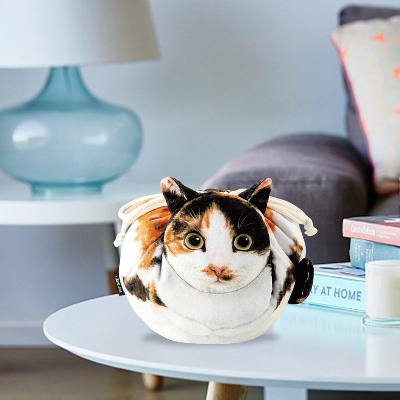 Cat Shaped Makeup Bag Cosmetic Pouch Organizer Drawstring Toiletry Travel Bag - Image 3