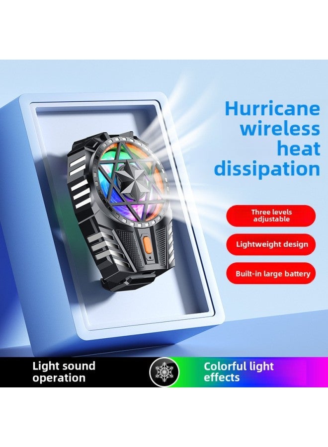 Loquat 2024 X112 Mobile Phone Radiator Air-cooled Three-speed Adjustable Fan Portable Peripherals Fast Cooling-Color:【X112 Material Black】 Plug-in  - Image 2