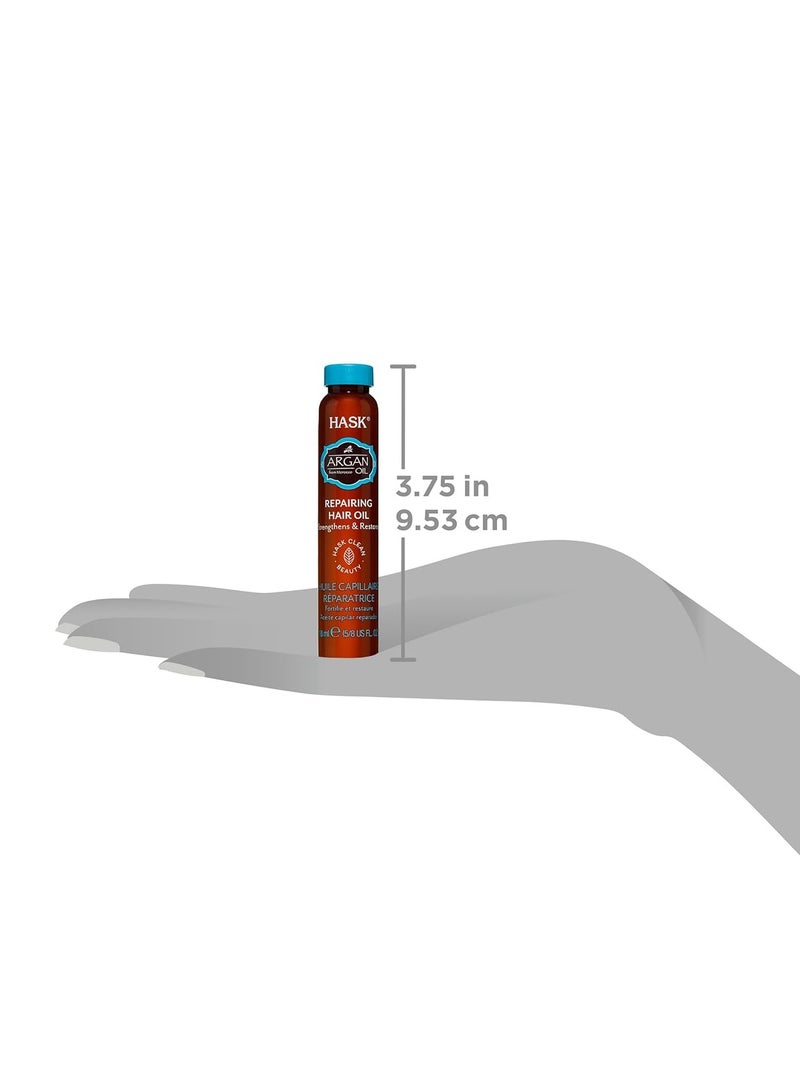 HASK Argan Oil Repairing Hair Oil Vial 18 ml  Restores Dry and Damged Hair  Paraben and Alcohol Free - Image 2