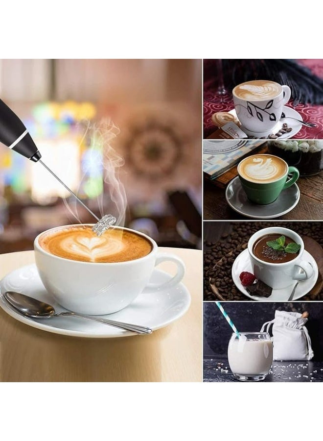 Milk Frother Handheld & Electric Whisk - USB Rechargeable Foam Maker with 3 Adjustable Speeds & 2 Stainless Steel Heads for Coffee, Cappuccino, Latte & Eggs - Image 2