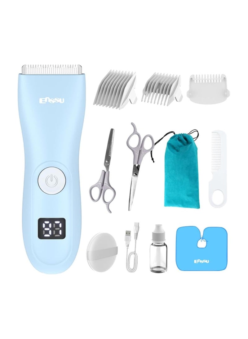 ENSSU Baby Hair Clippers, Professional Quiet Hair Trimmer for Kids and Toddler, Waterproof & Rechargeable Cordless Hair Cutting Machine for Children, with LCD Display - Image 1