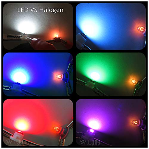 WLJH 10x Yellow T3 Neo Wedge 3030 SMD Chipest 8mm Base Led Car Instrument Cluster Dashboard Gauge Bulb HVAC AC Heater Climate Controls Lamps Switch Indication Interior Light Replacement - Image 5