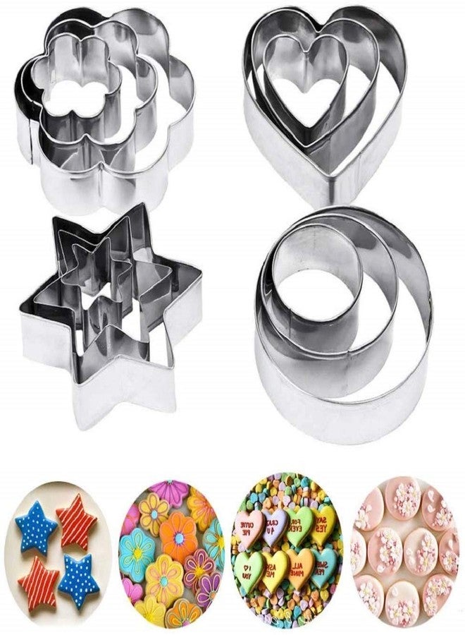 SBA PRIME 12-Piece Stainless Steel Pastry & Cookie Cutter Set | Biscuit, Cake, Muffin, Fondant & Dough Cutting Moulds | Multi-Functional Baking Tools - Image 4