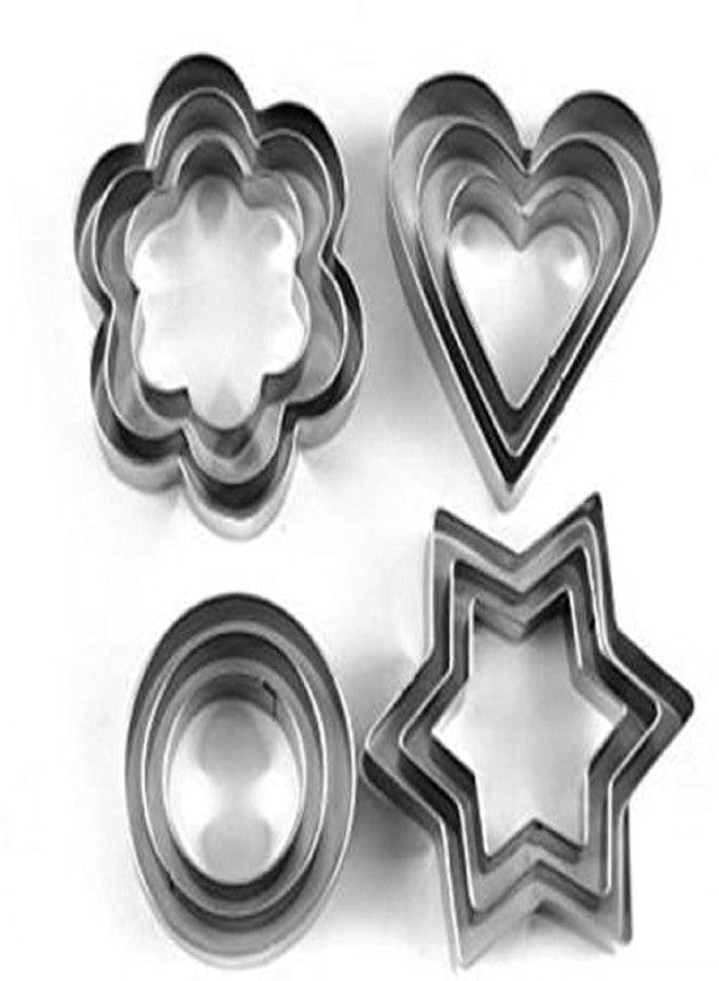 SBA PRIME 12-Piece Stainless Steel Pastry & Cookie Cutter Set | Biscuit, Cake, Muffin, Fondant & Dough Cutting Moulds | Multi-Functional Baking Tools - Image 3