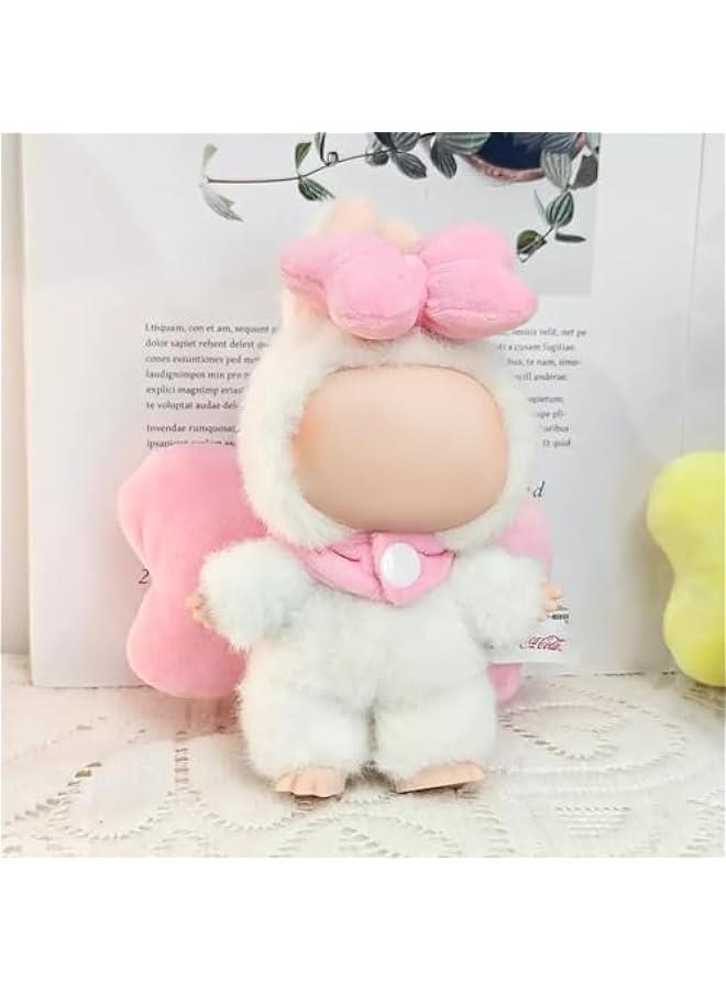 Arabest Labubu Clothes – 17cm Labubu Doll Pink Bow: Plush Comfort Filled with Pearl Cotton, Made for Snuggly Home Moments (Doll Not Included)  - Image 1
