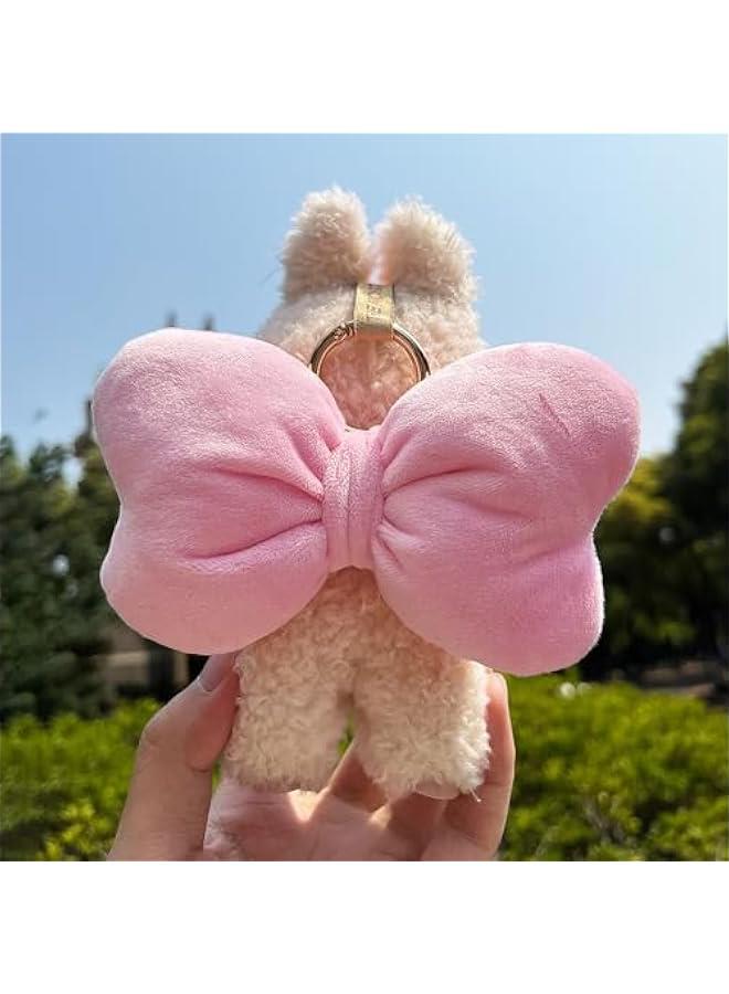 Arabest Labubu Clothes – 17cm Labubu Doll Pink Bow: Plush Comfort Filled with Pearl Cotton, Made for Snuggly Home Moments (Doll Not Included)  - Image 2