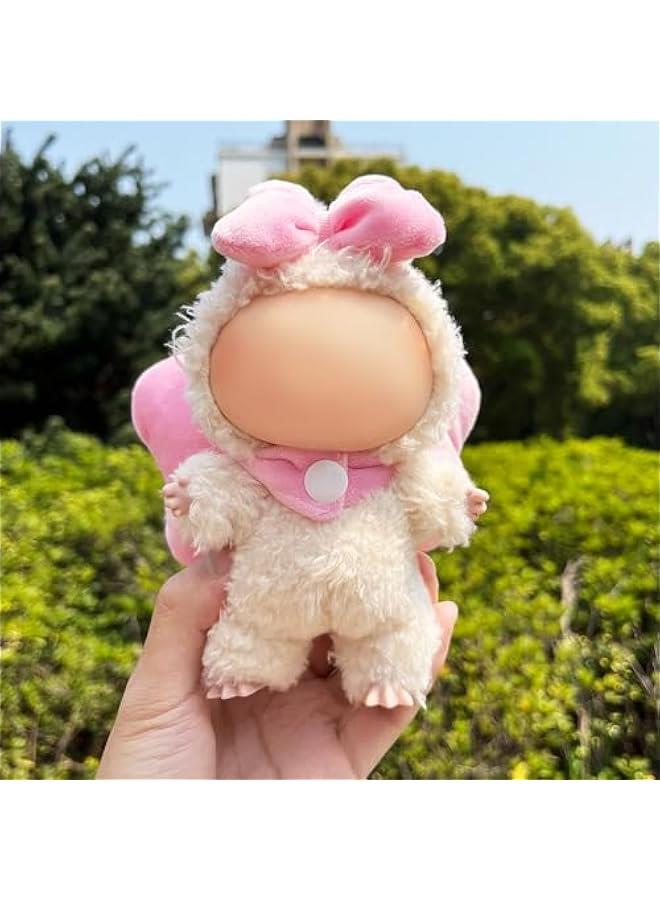 Arabest Labubu Clothes – 17cm Labubu Doll Pink Bow: Plush Comfort Filled with Pearl Cotton, Made for Snuggly Home Moments (Doll Not Included)  - Image 4