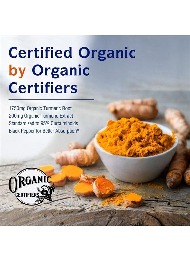 Innate Vitality Turmeric Curcumin with Black Pepper, 1960mg, Organic Turmeric Root and Extract, 95% Standardized Curcuminoids, Non-GMO, No Gluten No Dairy No Soy, Antioxidant & Joint Support, 120 Turmeric Capsules  - Image 3